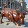 Cheap garden ornament bronze life size bull mascot statue sculpture